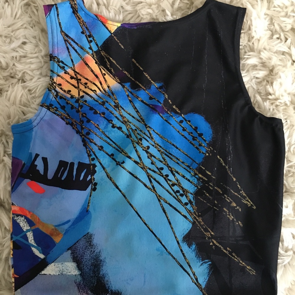 BLUE RIPTIDE Crop Top✨Blossom Art Wear✨ - Picture 4 of 6